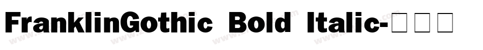FranklinGothic Bold Italic字体转换